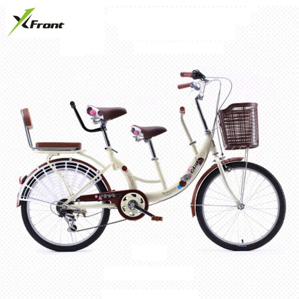 New Brand 22 Inch Aluminum Wheel Carbon Steel Mother And Children Double Seat 7 Speed Women's Bike City Lady Bicicleta Bicycle | Спорт и
