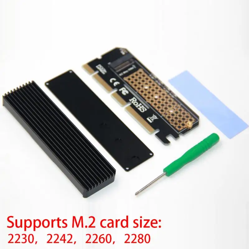 Светодиодная Плата расширения компьютерный адаптер Интерфейс M.2 NVMe SSD к PCIE 3 0 X16