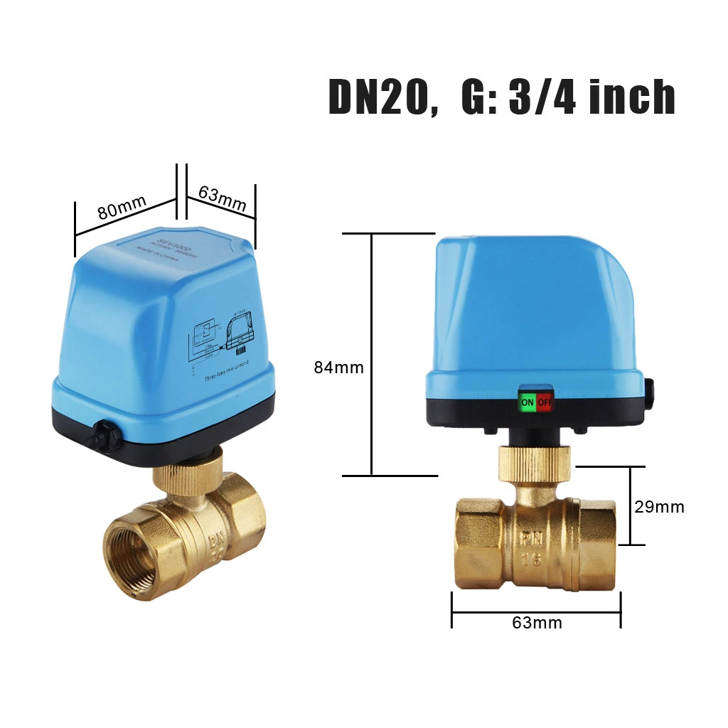 Электрический шаровой кран G3/4 &quotDN20 3/4 дюймов 2 Way 220V Управление механизированные