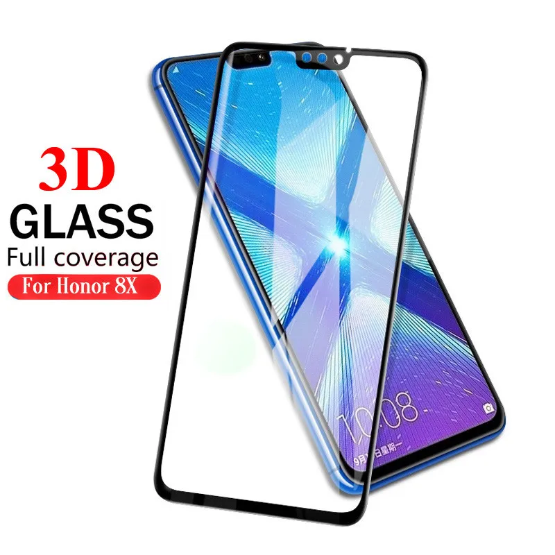Стекло для Huawei Honor 8X закаленное стекло Премиум полное покрытие Защитная пленка