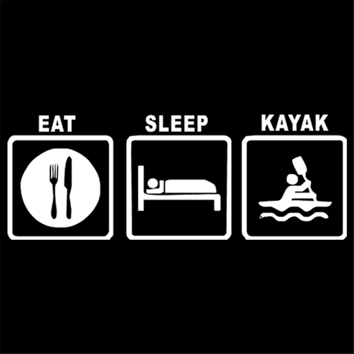 Eat Sleep каяк стены для дома окон и стекла двери автомобиля стикер ноутбука Авто