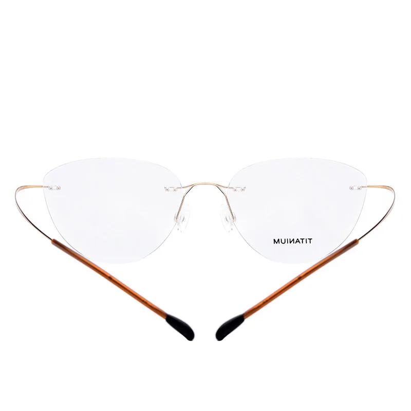 Очки без оправы металлические очки для близоруких женщин оправа очков |
