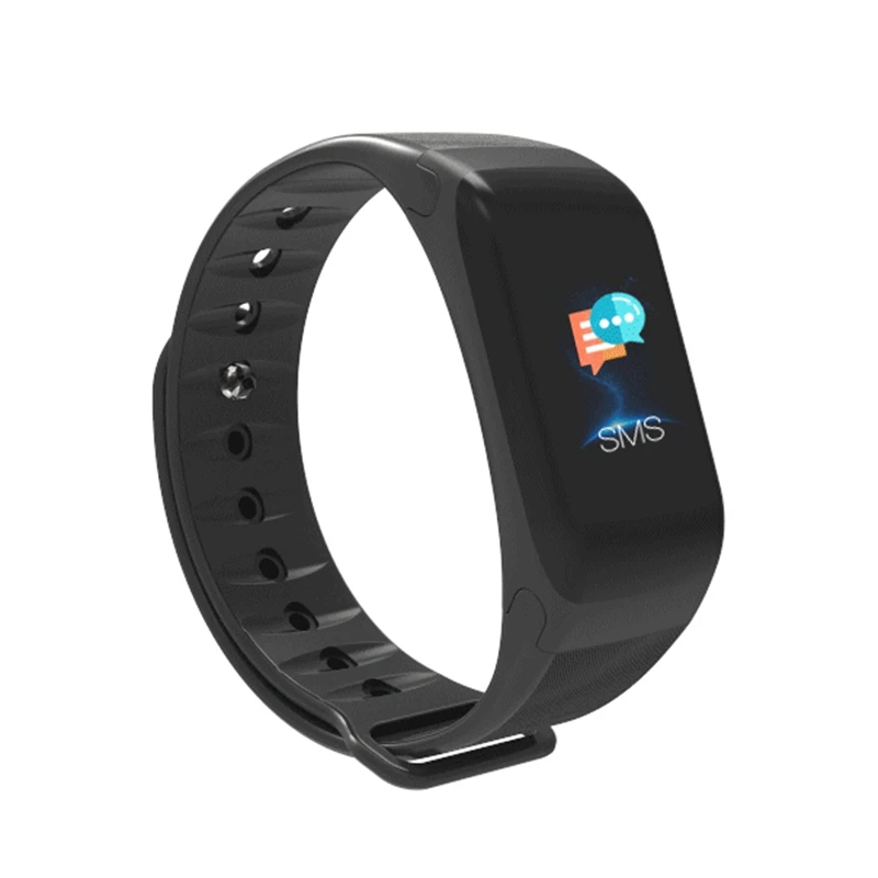F1p Смарт HR кровяное Давление Sleep Monitor IP67 смарт-браслет напоминание о вызове