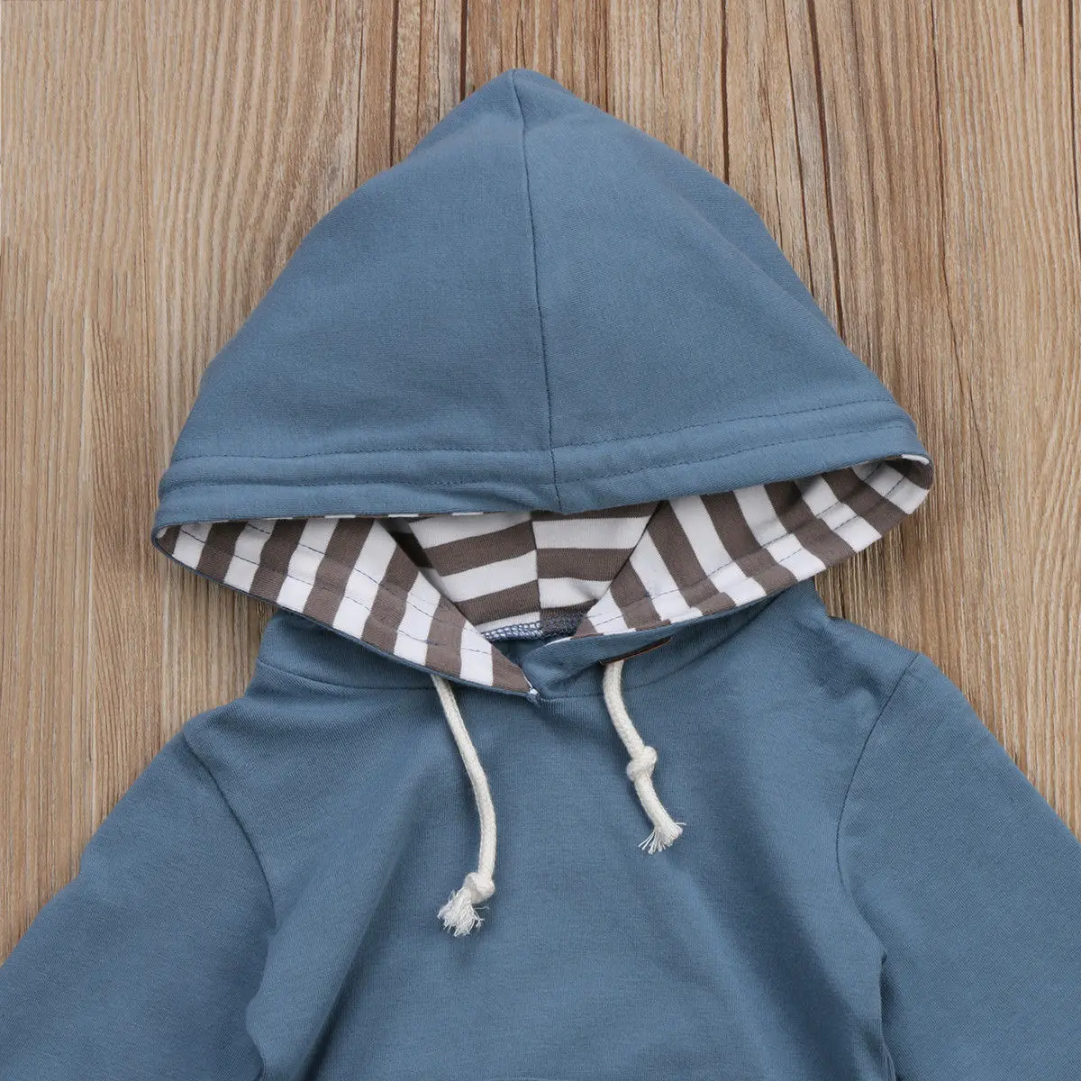 

Pudcoco Boy Jumpsuits 0-24M Baby Boys Cotton Casual Hooded ToP Romper Sweatshirt Hoodie Outfits