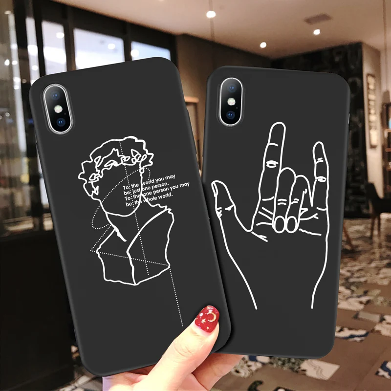 Lovebay чехол для телефона iPhone 6 6s 7 8 Plus X XR XS Max 5 5S SE абстрактное искусство Любовь