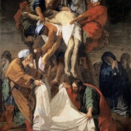 Спуск с Креста 1697 Жан Батист Jouvenet 1644 1717 французский масло на холсте Musee du Louvre Париж