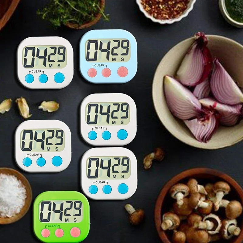 Кухонный таймер 3 упак. Маленький цифровой Электронный громкий сигнал магнитная