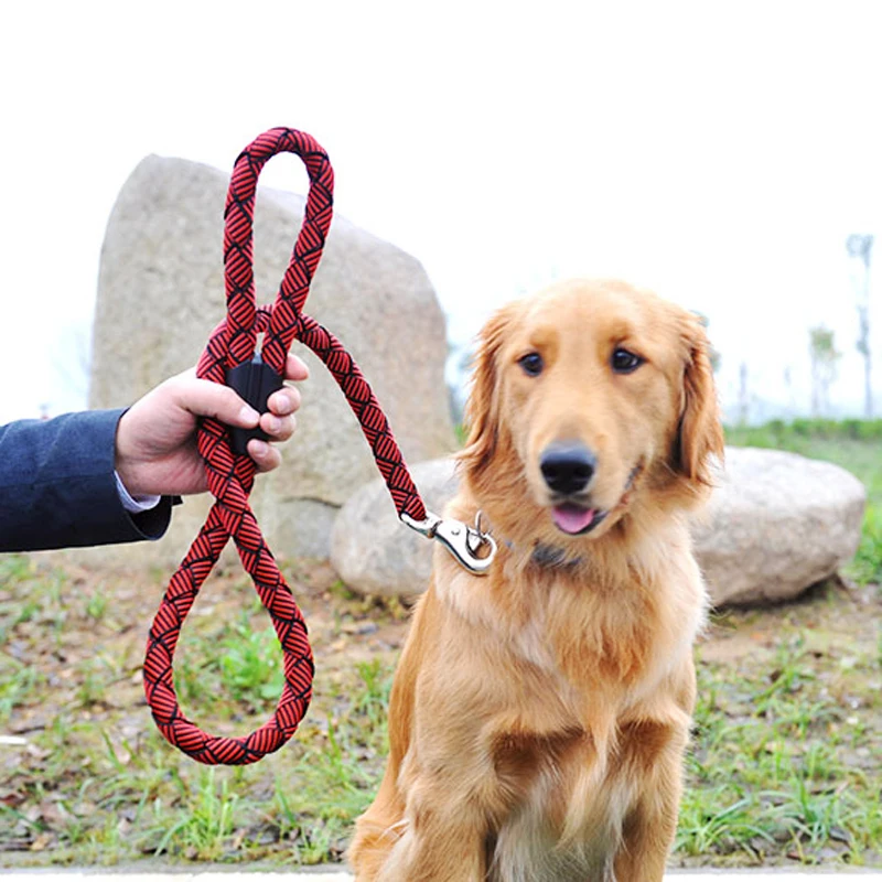 

Large Dog Leash Harness Thickened Nylon Big Dog Leash Lead High-quality Vicious Dog Lead Chain For Dogs 120cm Pet Harness