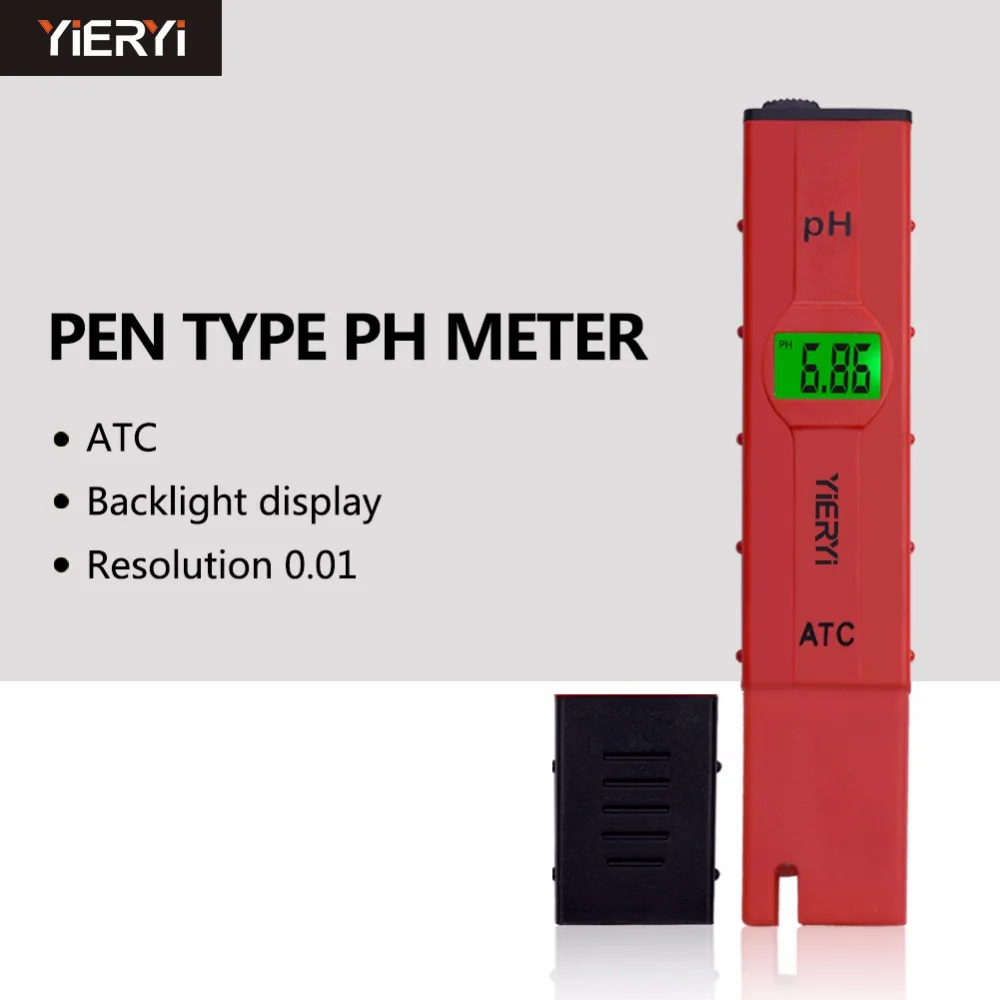 

yieryi Blacklight Digital Large Screen pH Meter PH Tester 0-14 Pocket Pen Aquarium Test Medidor De Ph Water ph Meter Soil Paper