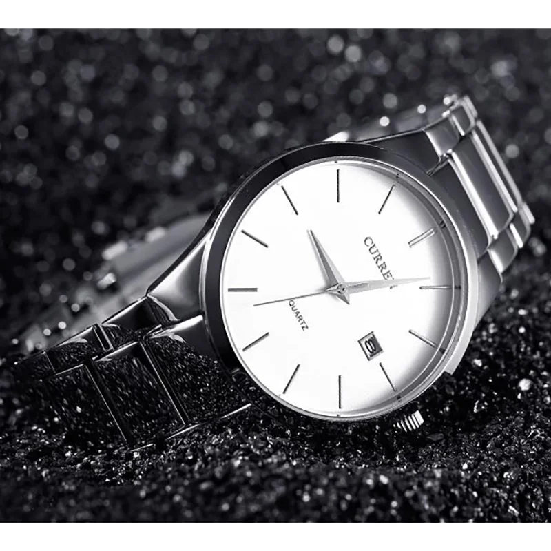 CURREN Мужские наручные часы люксовый бренд Автоматическая Дата из нержавеющей