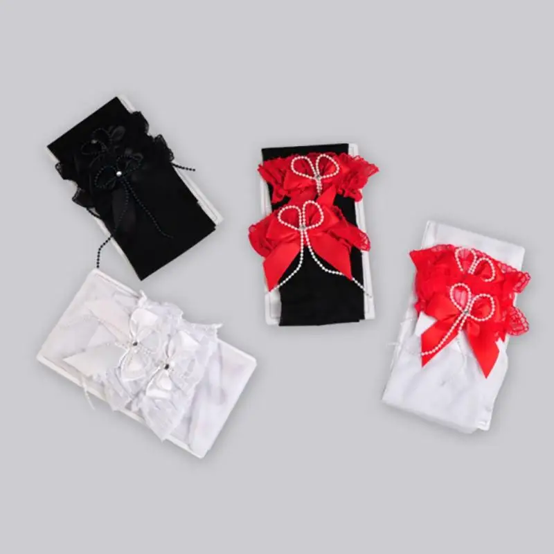 Сексуальные женские длинные носки нейлон бант кружева колено бедра высокие