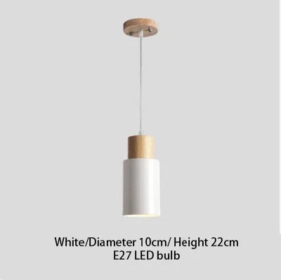 

Wood Round Cylinder Nozzle Stub Pendent Lamp Northern Europe Creative Personality Simple Restaurant Bar Bedside lamp Japanese