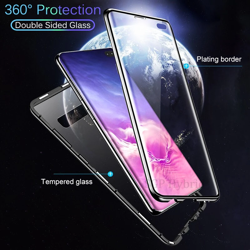 Магнитный чехол 360 ° для Galaxy S10e металлическая рамка защитный Samsung s10 plus e