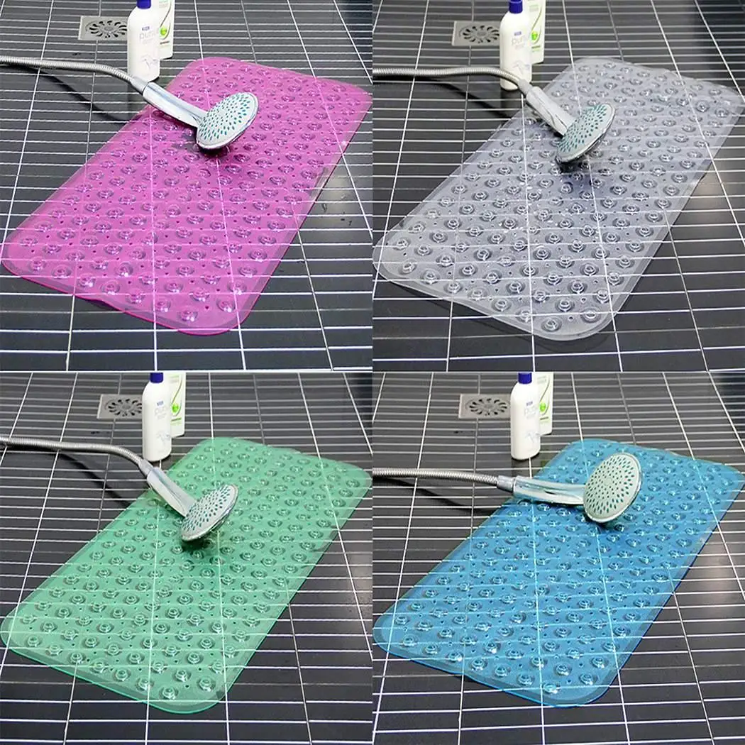 Durable Square Non-slip Transparent Mat Bathroom Home Green Blue Purple White 0.55kg | Дом и сад
