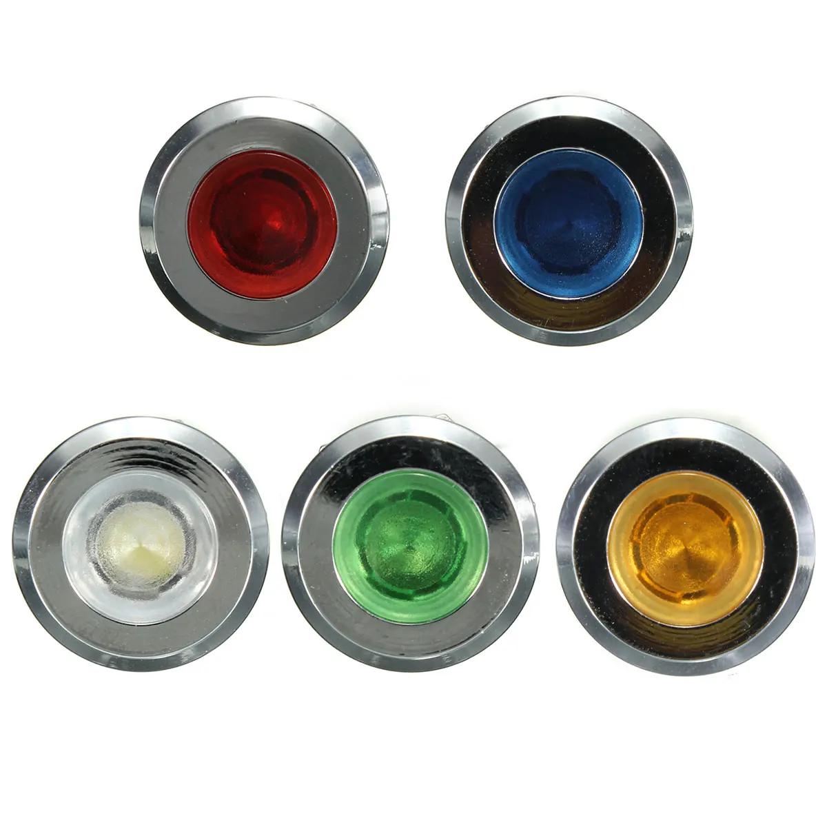 Светодиодный металлический индикатор светильник Flat Dash Lamp Screw Shape 15mm waterproof light LIGHT V