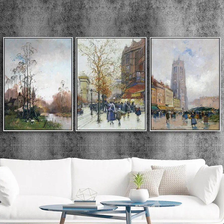 Home Decoration Print Canvas Art Wall Pictures for Living Room Poster Paitings French Eugene Galien Laloue | Дом и сад