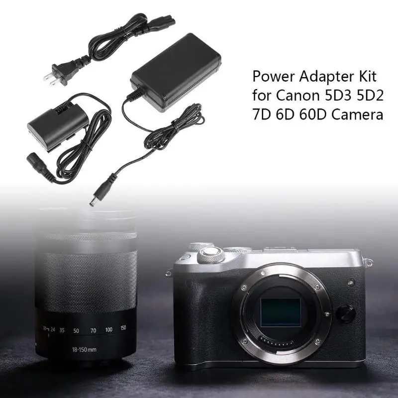 США/ЕС Plug ACK-E6 адаптеры питания комплект для Canon 5D3 5D2 7D 6D 60D камера | Электроника