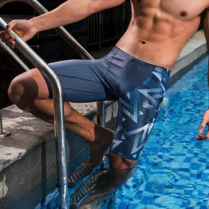 Купальник векторный мужской, пикантная кожа акулы, лайкра, глушитель, профессиональные трусы-боксеры, Мужской Быстросохнущий купальник для тренировок и гонок