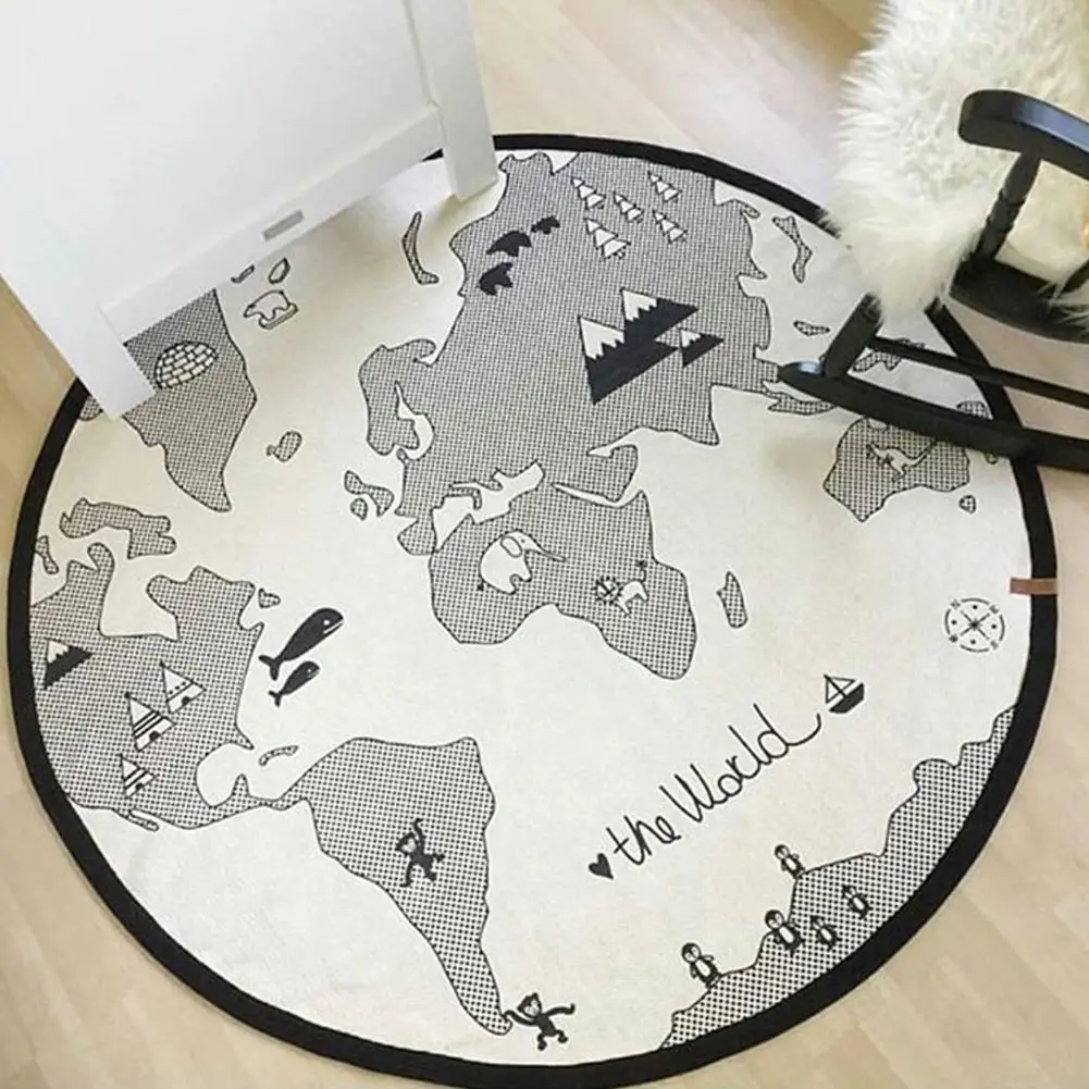Kids Cartoon Printing Game Mat Play Crawling Blanket Infant Pad Rug Floor Carpet Baby Gym Activity Room Decor | Мать и ребенок