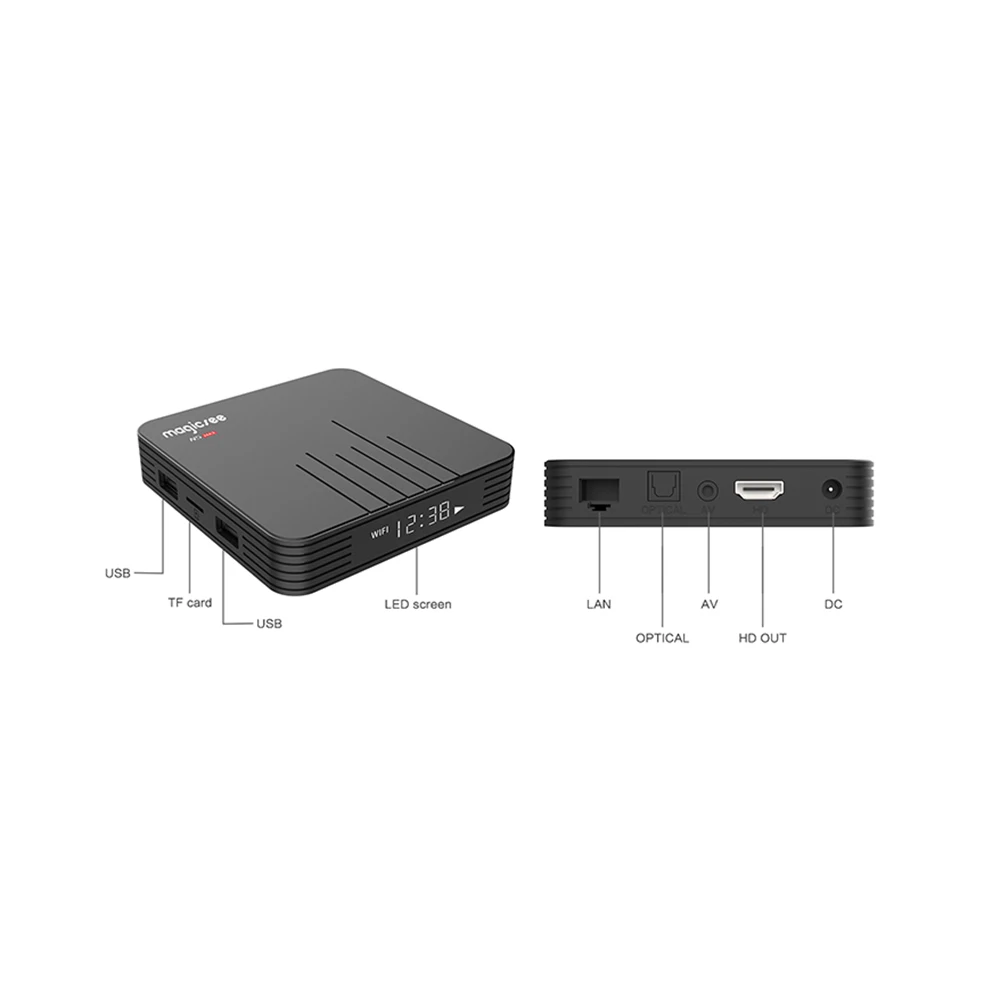 ТВ-приставка Magicsee N5 Max Android 8 1 Rom 2 4 + 5G Dual Wifi Amlogic S905X2 четырехъядерный