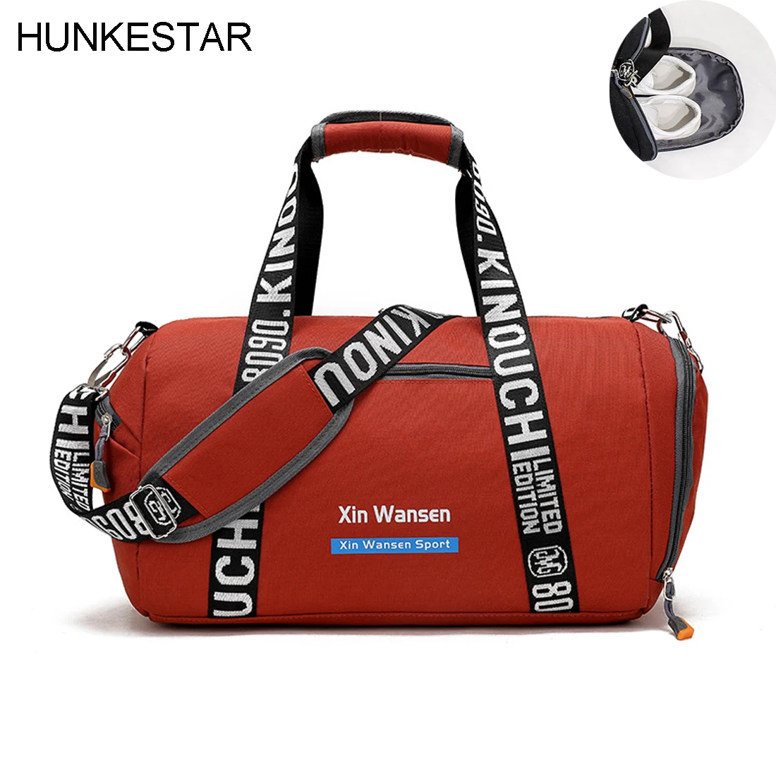 4 Colors Letter Print 2019 NEW Sac De Sport Bag for Women Crossbody Gym Sports Training Fitness with Shoes Compartment | Спорт и