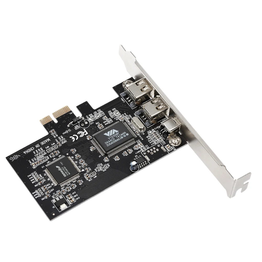 Firewire внешний контроллер 3 портовая Плата расширения 1394A PCI Express адаптер для E