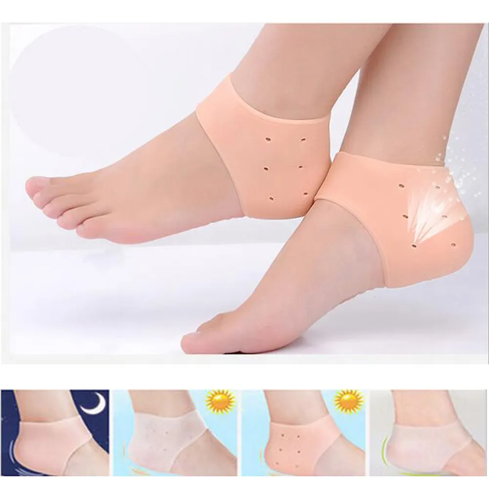 2 шт. силиконовые Увлажняющие гелевые носки с дырками|silicone moisturizing gel heel|silicone