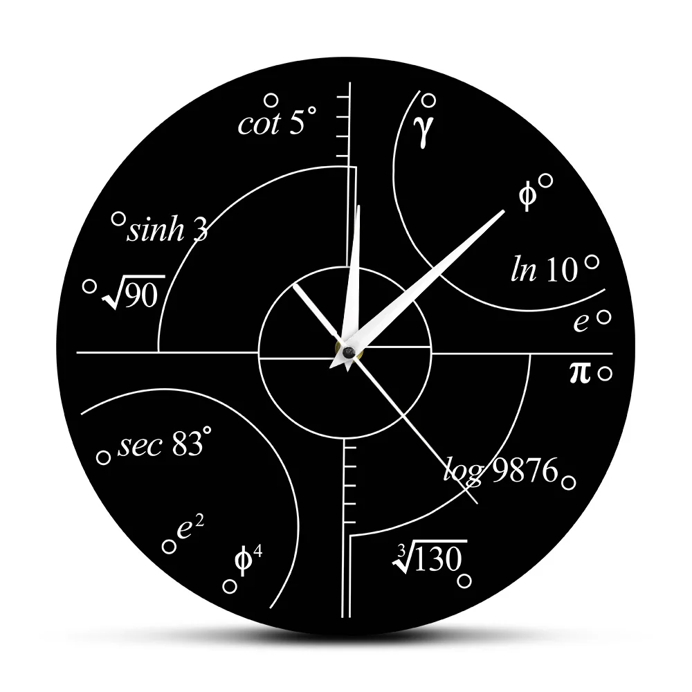 

Advanced Math Irrational Numbers Math Round Wall Clock Science Mathematical Wall Watches Personality Wall Home Decorative