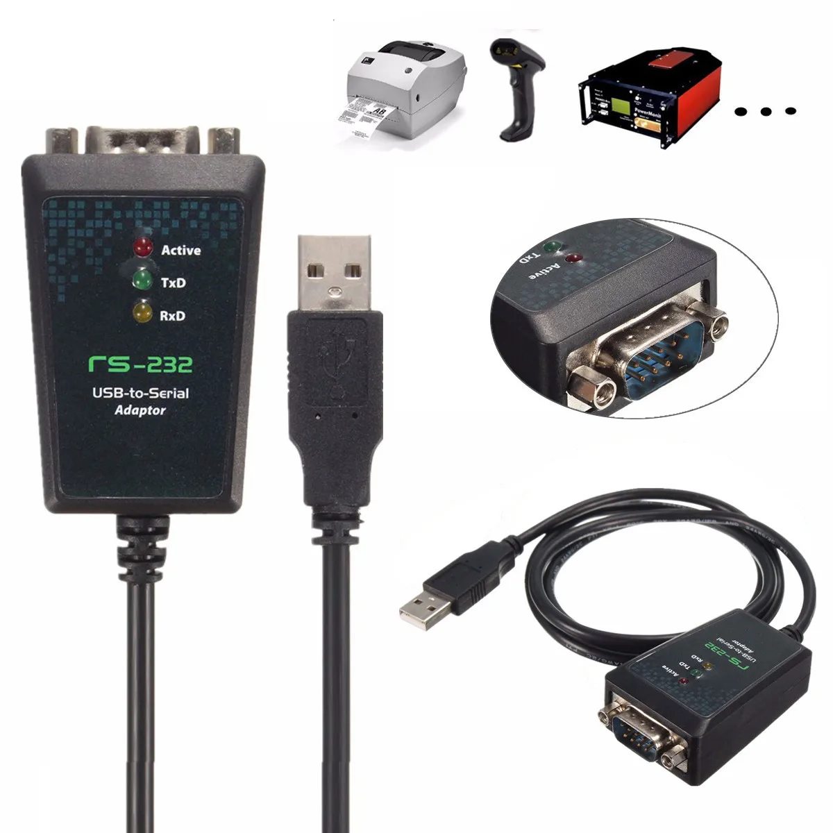 USB к последовательному RS-232 RS232 DB9 адаптер конвертер светодиодный кабель провод 9 Pin