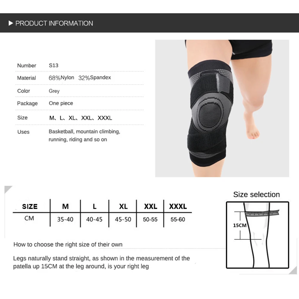 

2019 Breathable Bandage Knee Brace Knee Support Professional Men Women Sports Knee Pad Basketball Tennis Cycling Knees Wrap