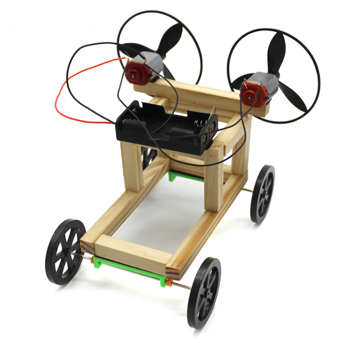 DIY ветер мощность автомобиль 4WD модуль деревянный Электрический наука физические