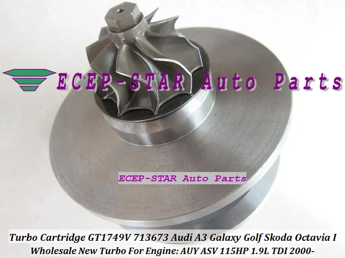 Бесплатная доставка турбо CHRA картридж GT1749V 713673 5006S для Audi A3 Galaxy Golf Sharan Skoda Octavia AUY ASV