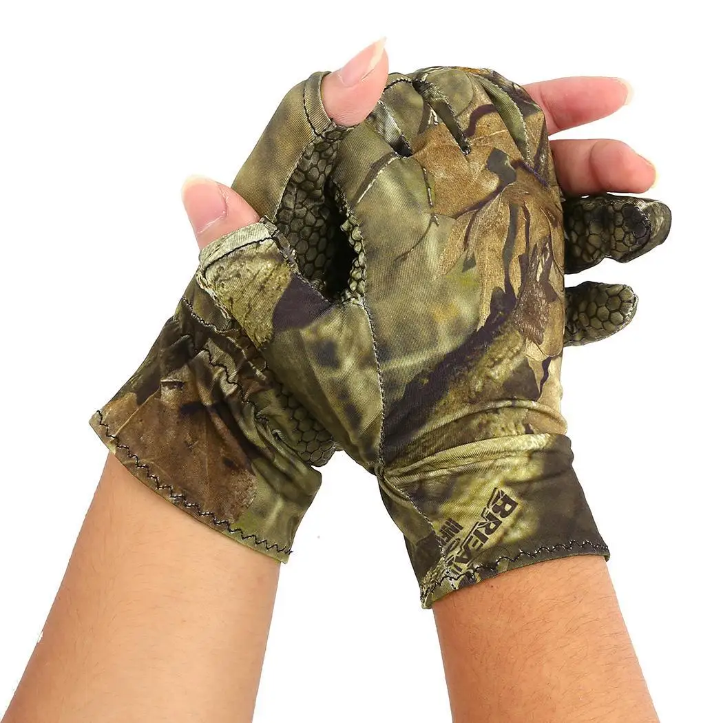 Summer Anti slip Gloves Glove Autumn Spring Elastic Fishing Men Comfortable Camouflage Outdoor camouflage | Спорт и развлечения