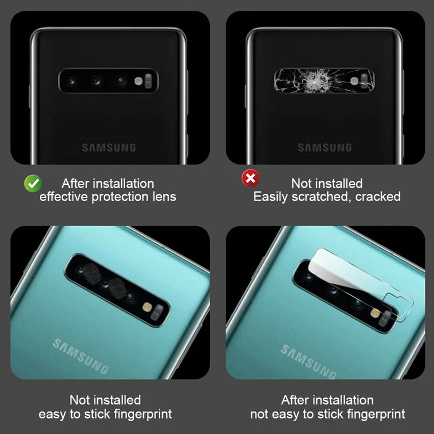 HD Clear Tempered glass lens protective film For samsung galaxy s10 s10e s10+ S9 S8 S7 Back Camera Lens Protector Film | Мобильные