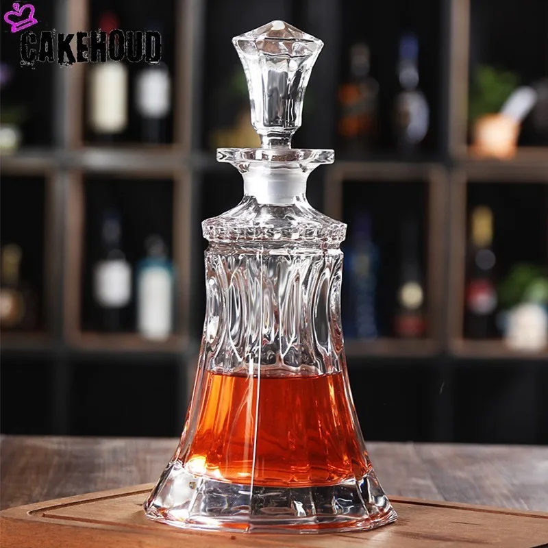 Кастрюля для коктейлей виски Хрустальная стеклянная бутылка красного вина