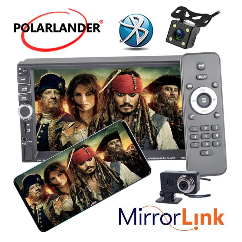 Автомобильное радио DVR 7 &quot 2 Din USB зарядное устройство Bluetooth HD воспроизведение