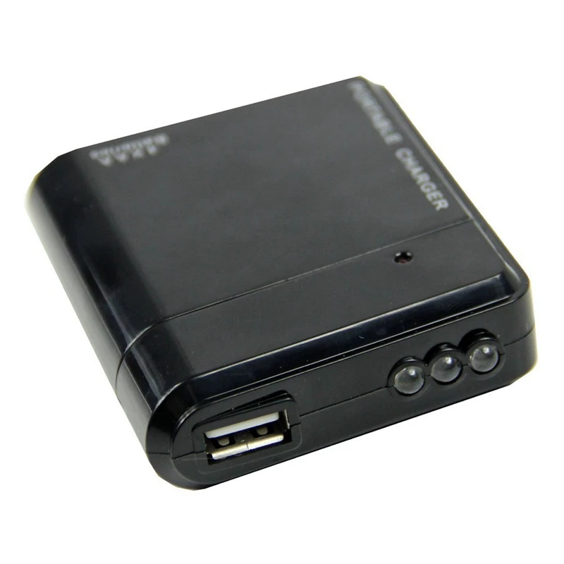 full black 4x aa battery portable emergency power charger usb for cell phone free global shipping