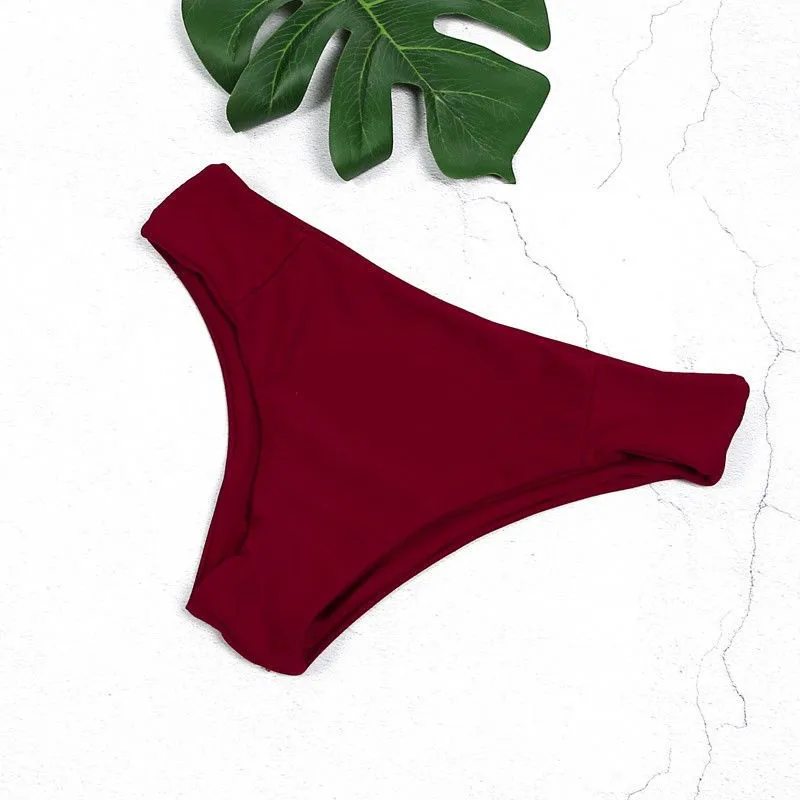 

Women Summer Style Swimwear Wrap Chest Lace-up Bikini Push-up Padded Bathing Suit High Waist Triangle Swimsuit Brazilian Biquini