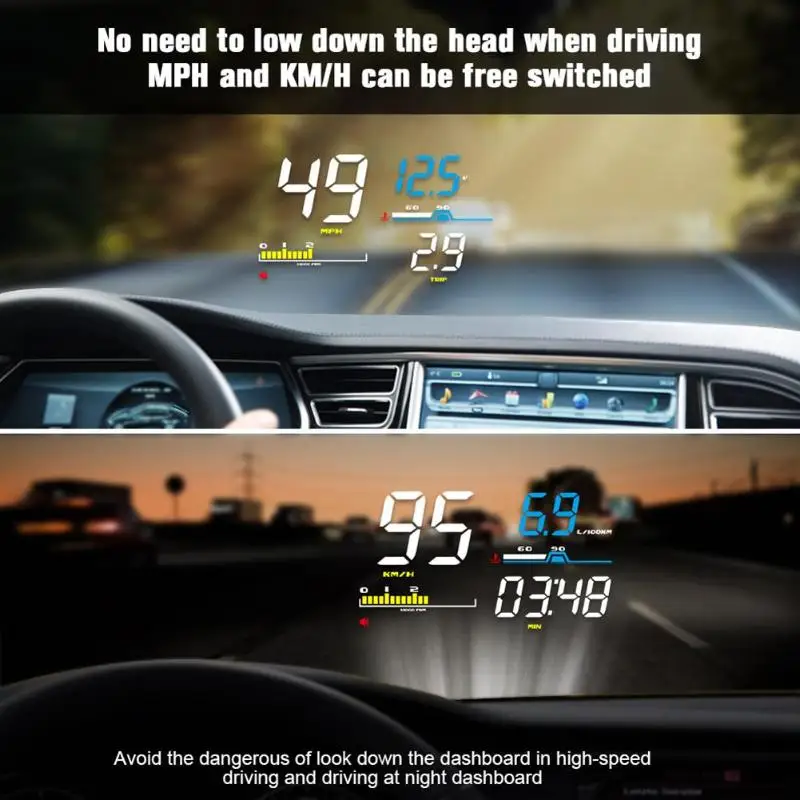 5 дюймов OBD2 свяжитесь с нами о превышении скорости Предупреждение Системы
