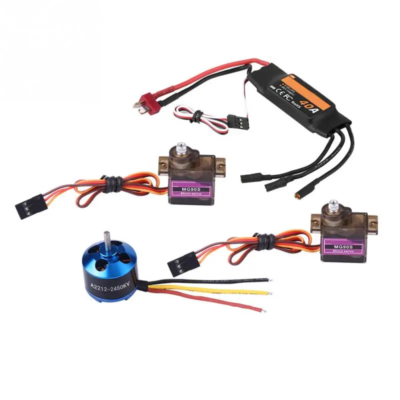 A2212 2450KV бесщеточный двигатель с нижним сиденьем + 40A ESC 2 шт. MG90S сервопривод для