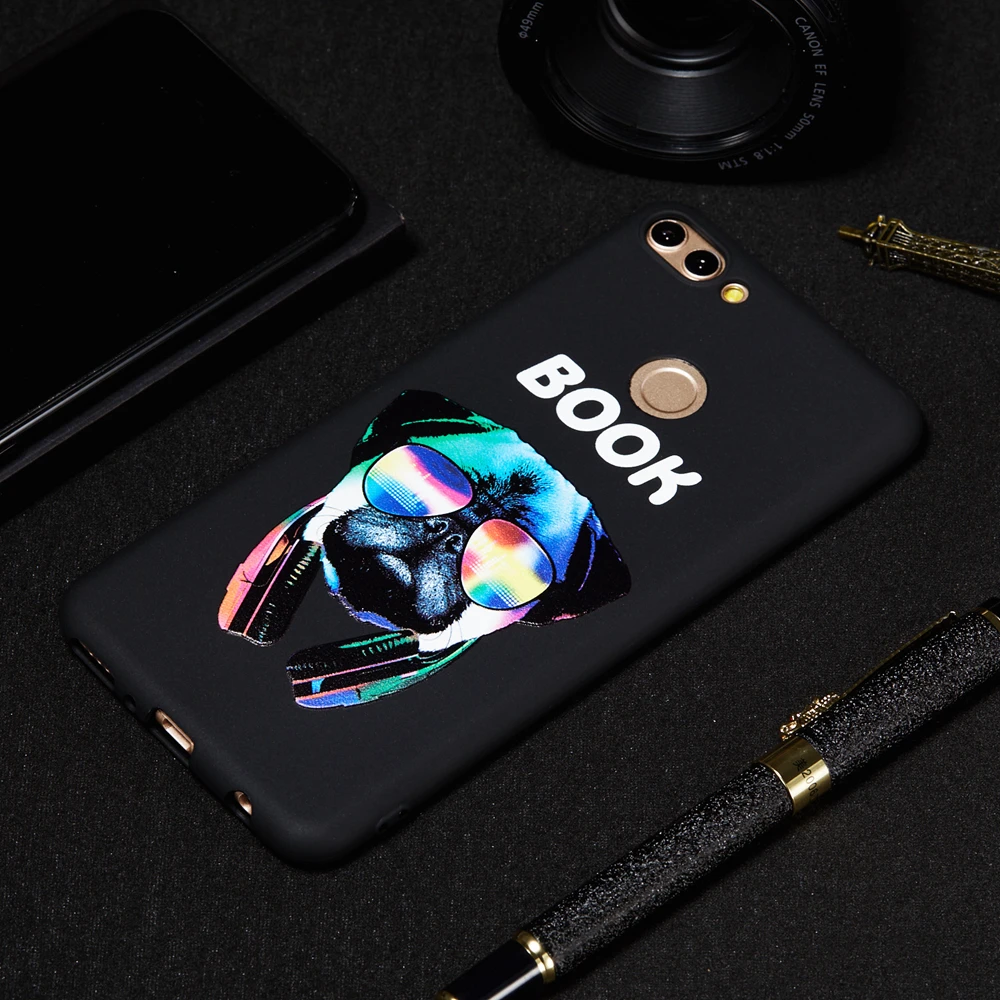 Owl Cartoon Case for Huawei Y9 2018 Cases Coque Y7 prime 2017 Enjoy 7S 8 9 Plus Honor 7C P Smart TPU Cover |