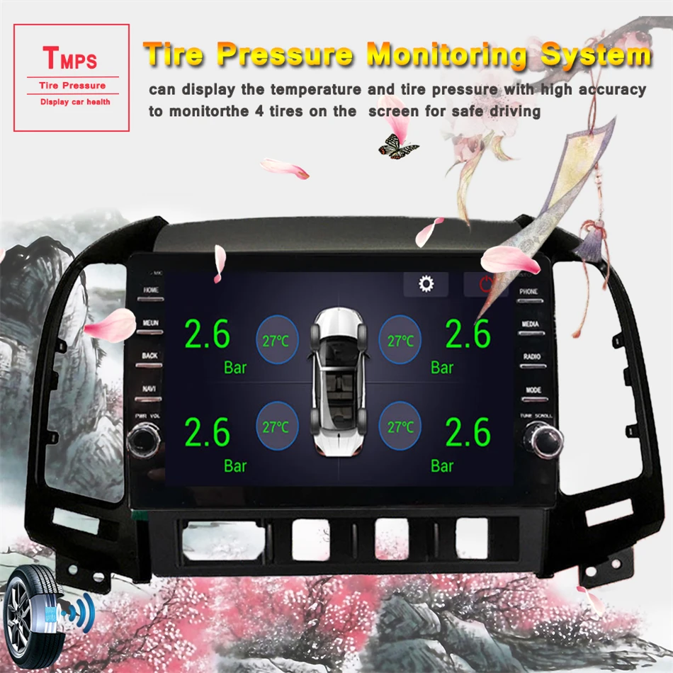 Автомобильный мультимедийный плеер Android 9 0 dvd gps для Hyundai Santa Fe 2005 2012 2 din радио Видео