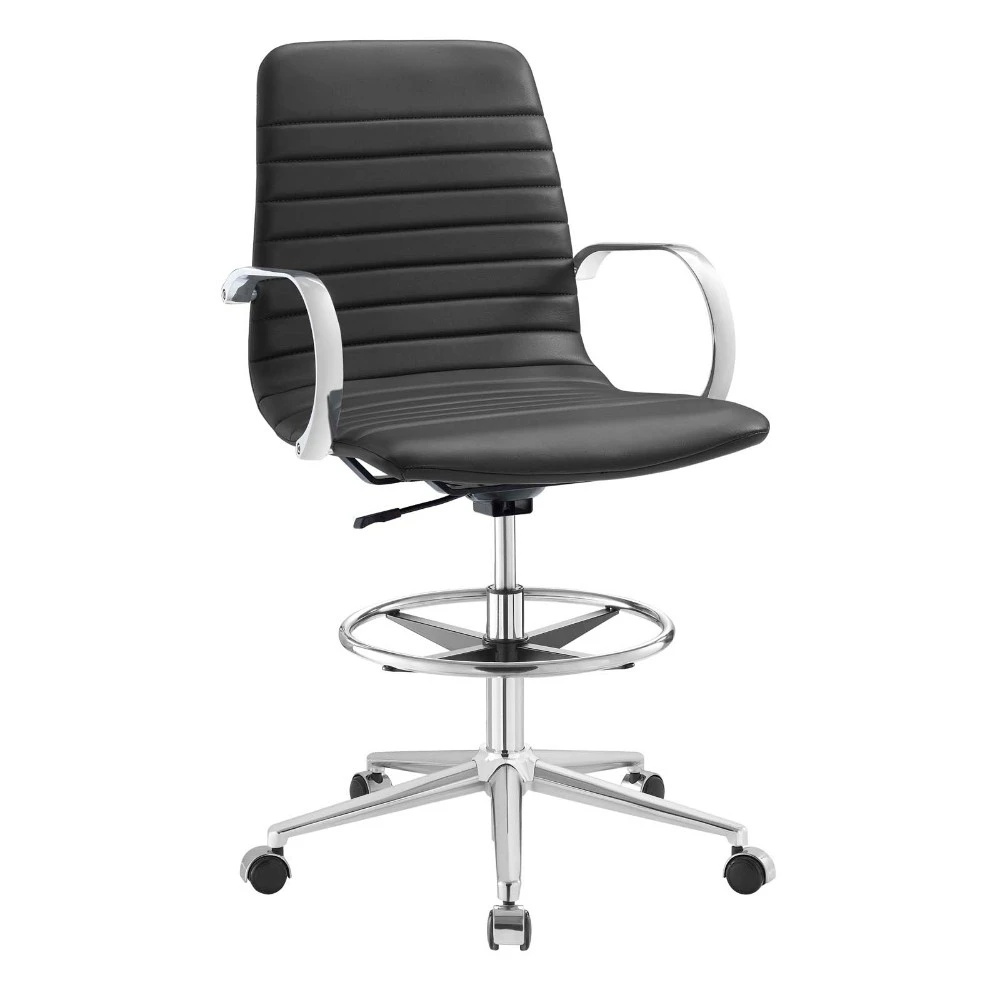 Groove Ribbed Back Drafting Chair EEI-2863-GRY | Мебель