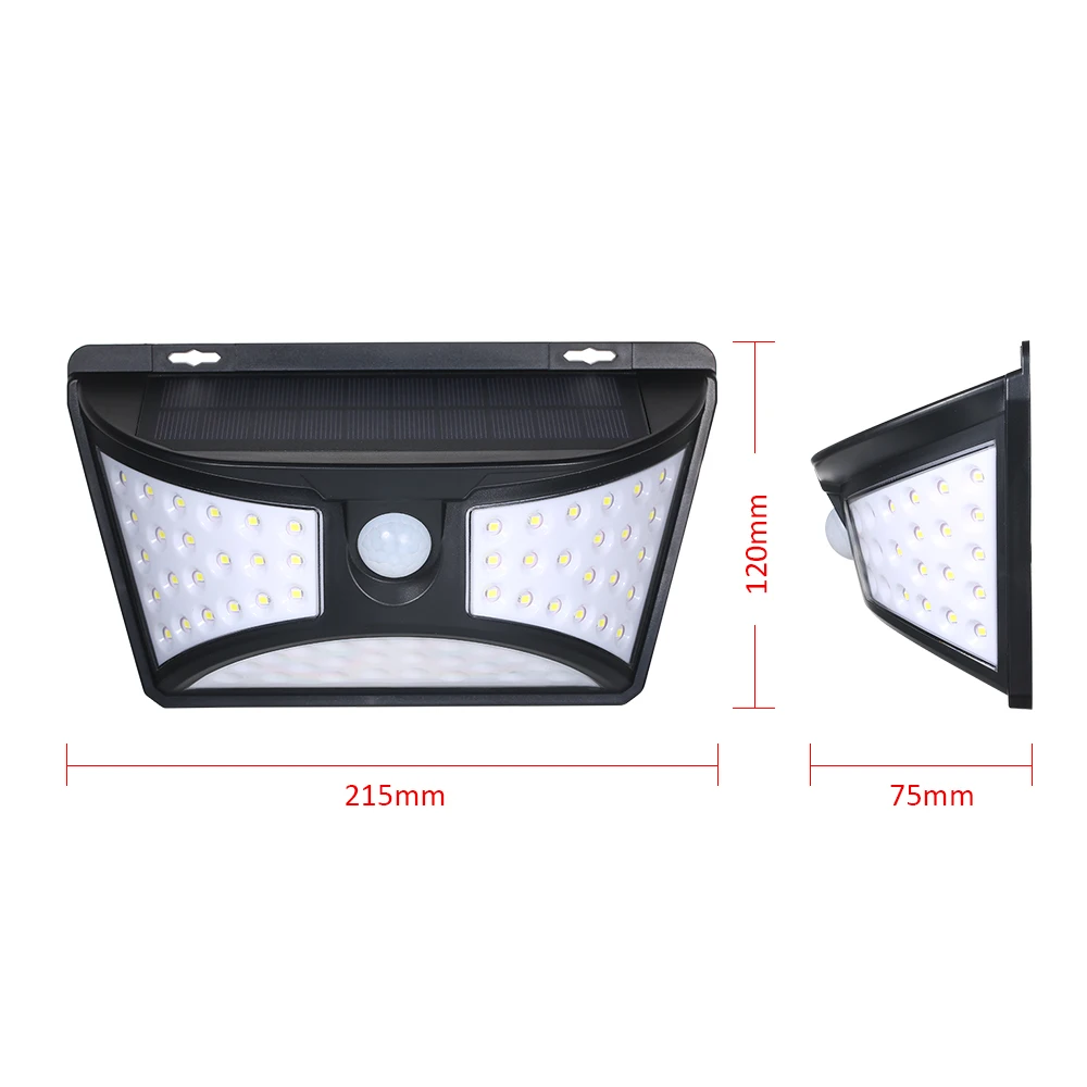

68 LEDs Solar Wall Light 4-side Lighting PIR Motion Sensor Night Lamp IP65 Waterproof Mounting Light for Garden Driveway Outdoor