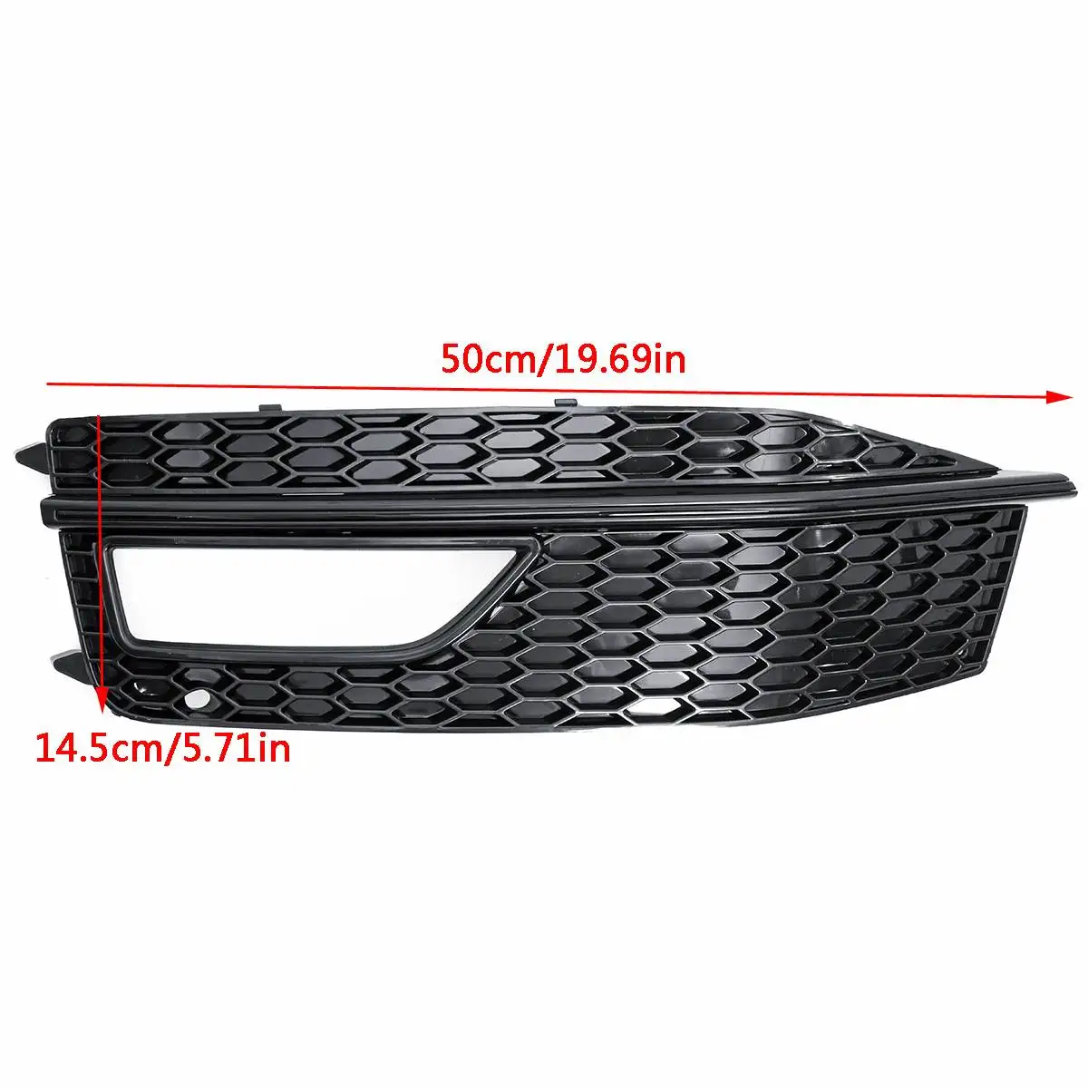 

A Pair Car Front Bumper Facelift Fog Light Lamp Cover Front Racing Grille Grill For Audi A4 B8 S-line S4 2013-2015 Glossy Black