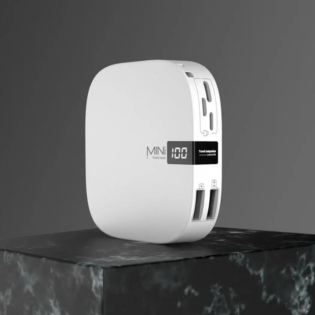 Беспроводная зарядка Q3.0 Mini 10000mAh внешний аккумулятор LED зарядное устройство для