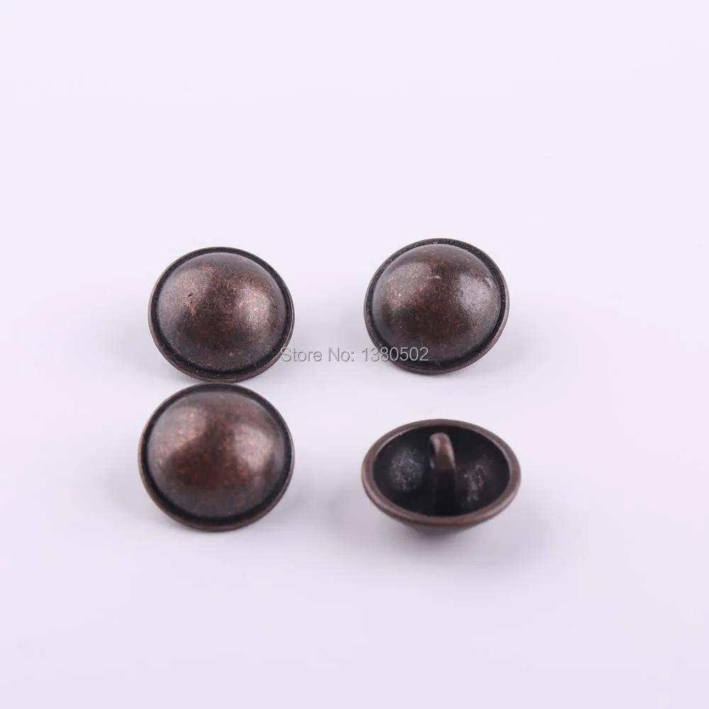 

20PCS/lot Antique Copper Color Round Shape 12.5/16.5mm Decorative Metal Buttons For Clothing sewing Accessories