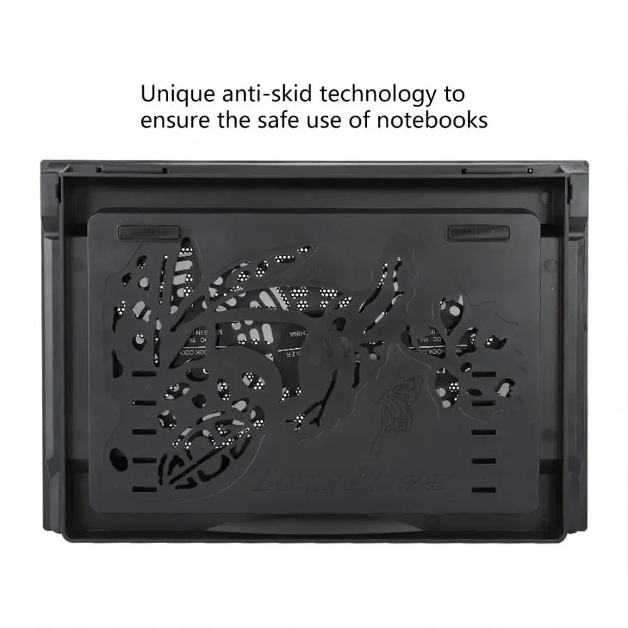 Кулер для ноутбука охлаждающая подставка база USB 2 вентилятора регулируемые