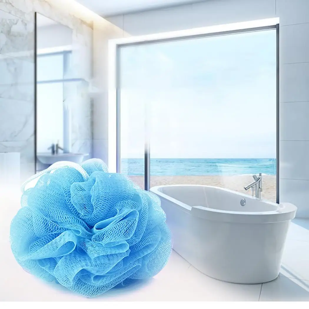 Mesh Bath Shower Sponge Soft Exfoliating Home Bathroom etc Take Round 13cm Fashion | Дом и сад