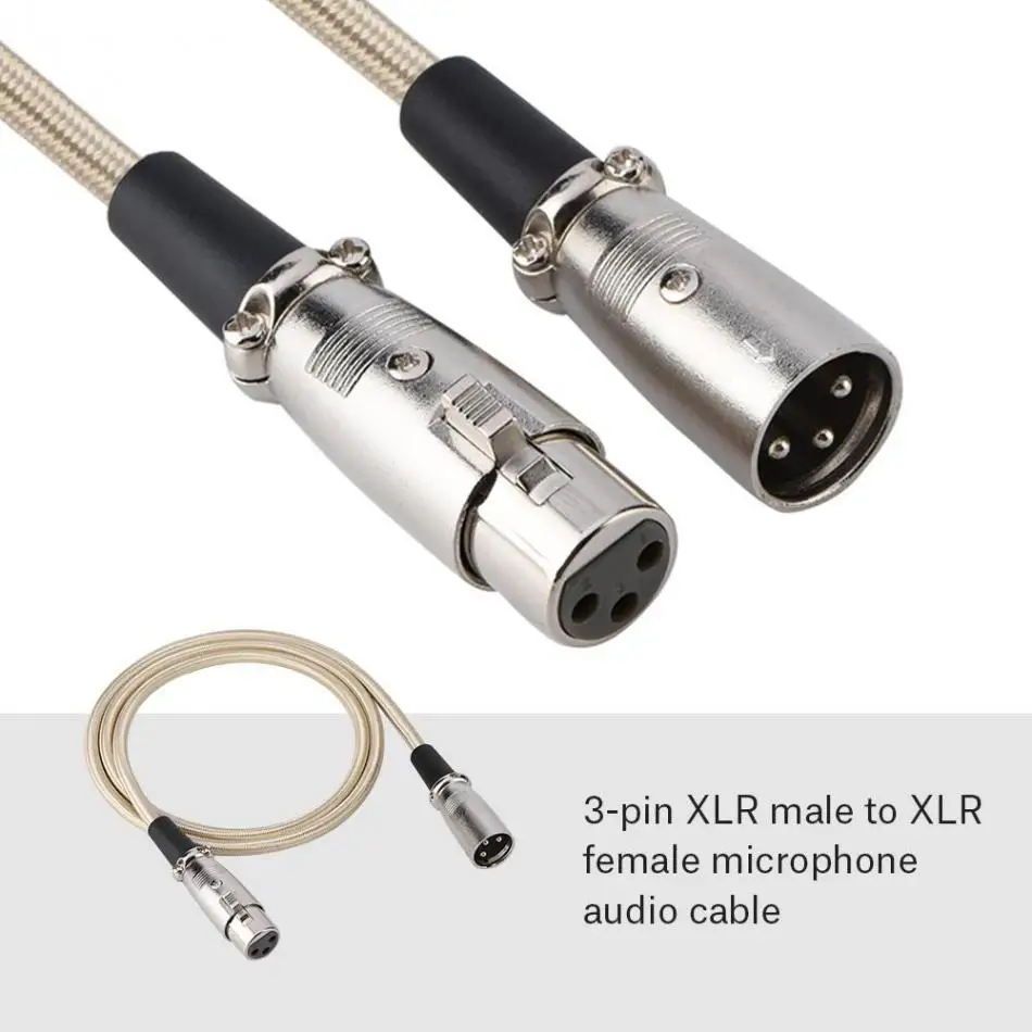 3 Pin XLR папа к Женский микрофон кабель аудио шнур провод микрофона горячая